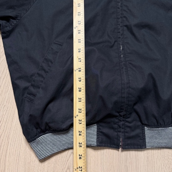 Vintage Valentino Jeans Cotton Bomber Full Zip Jacket Mens 44 Large Black Stripe - Picture 14 of 15